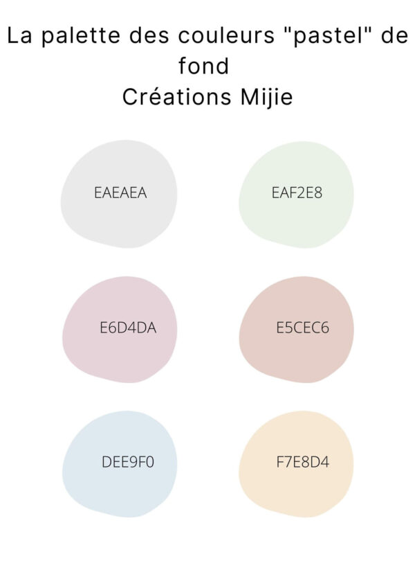 Palette des couleurs de fond